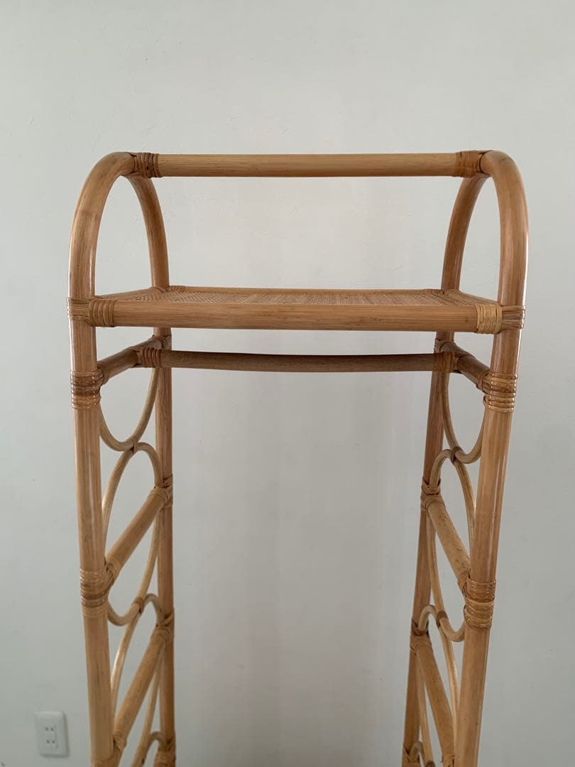 【yuさん専用】ラタン　籐　収納棚　ラック　アーチ型　ラタン家具　ビンテージ
