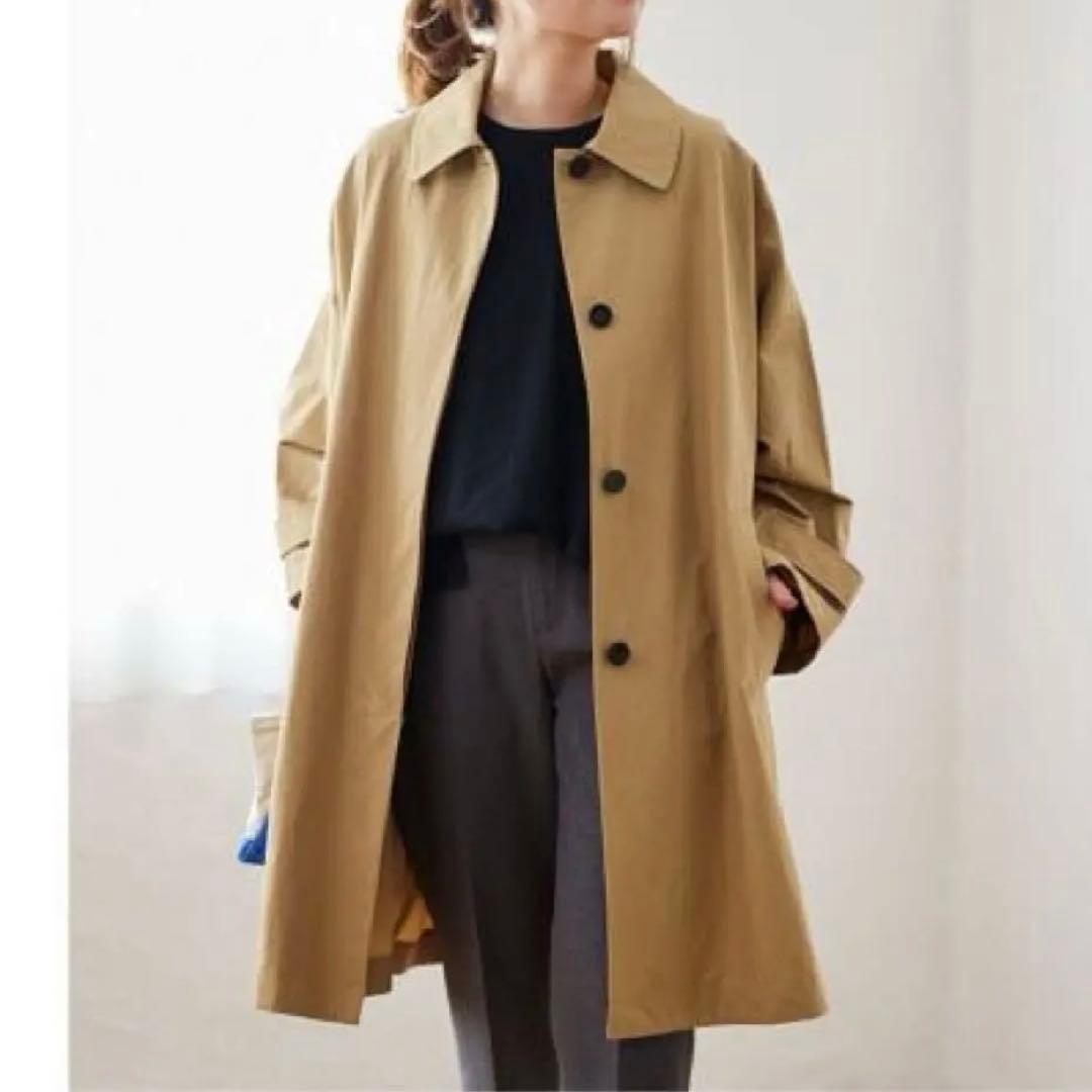 【美品】ステンカラーコート ハイカウントワイドステンカラーコート