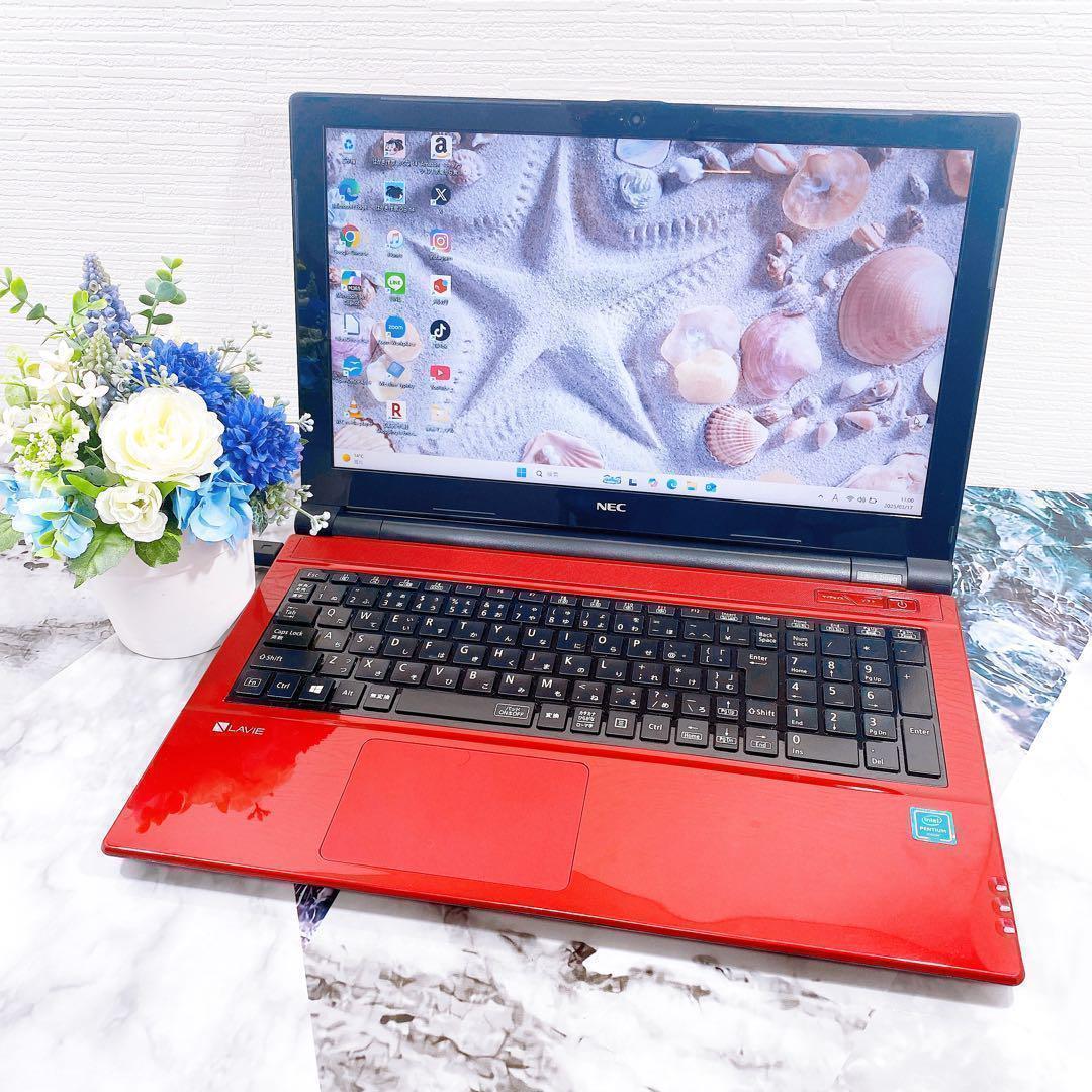 可愛い赤❤新品SSD512GB✨薄型ノートパソコン✨オフィス✨Windows11