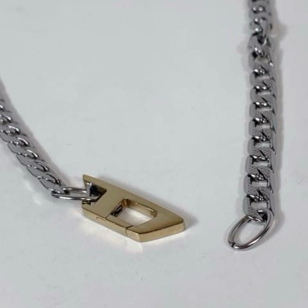 DEISEL ディーゼル　Dロゴネックレス　DX1343 スチール