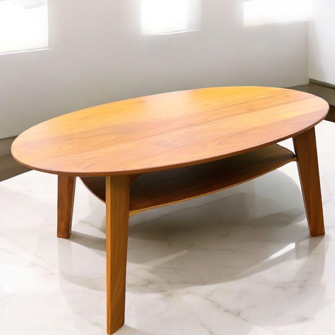 カリモク家具 ローテーブル リビングテーブル 楕円