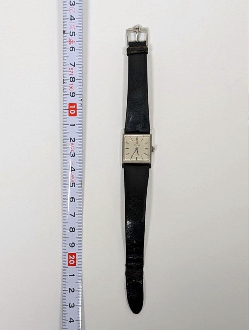 OMEGA オメガ レディース 手巻き 角型 純正ベルト 70年代 ビンテージ