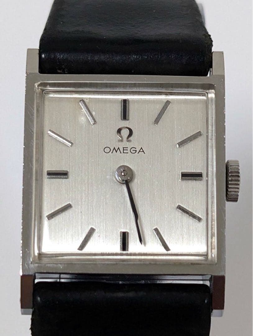OMEGA オメガ レディース 手巻き 角型 純正ベルト 70年代 ビンテージ