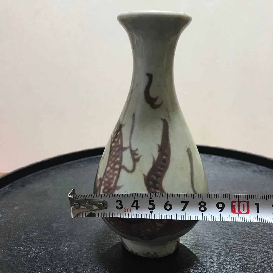骨董品　中国美術　龍紋　花瓶