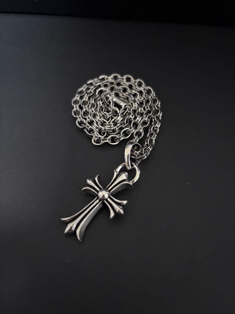 ネックレス ペーパーチェーン タイニー クロス シルバー アクセサリー