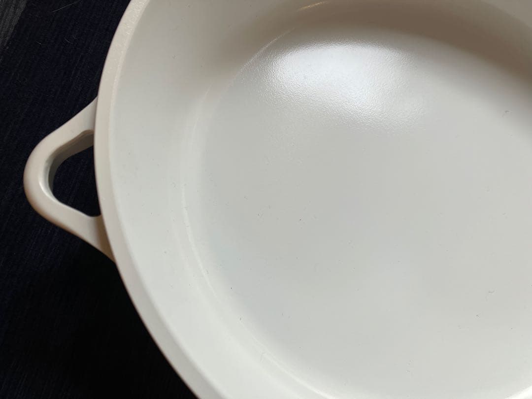 Berndes　26㎝　ホワイト 深型フライパン 木製ハンドル　セラミック白