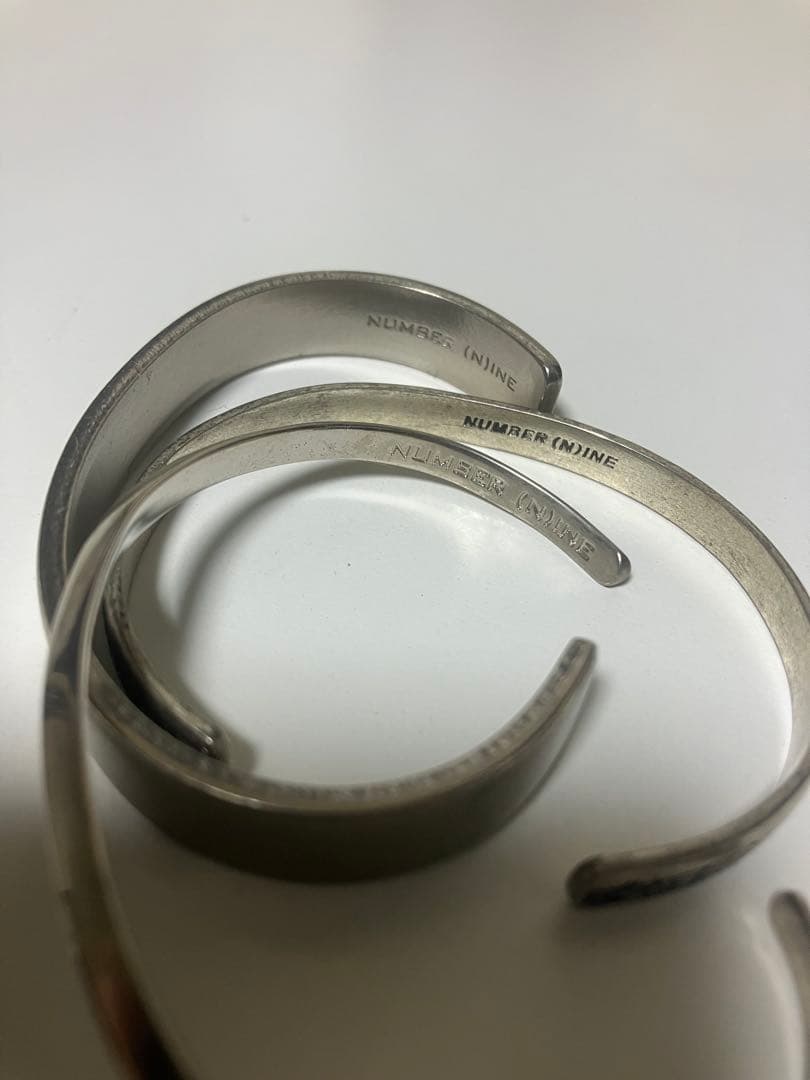 NUMBER (N)INE ナンバーナイン　バングル3本セット　シルバー