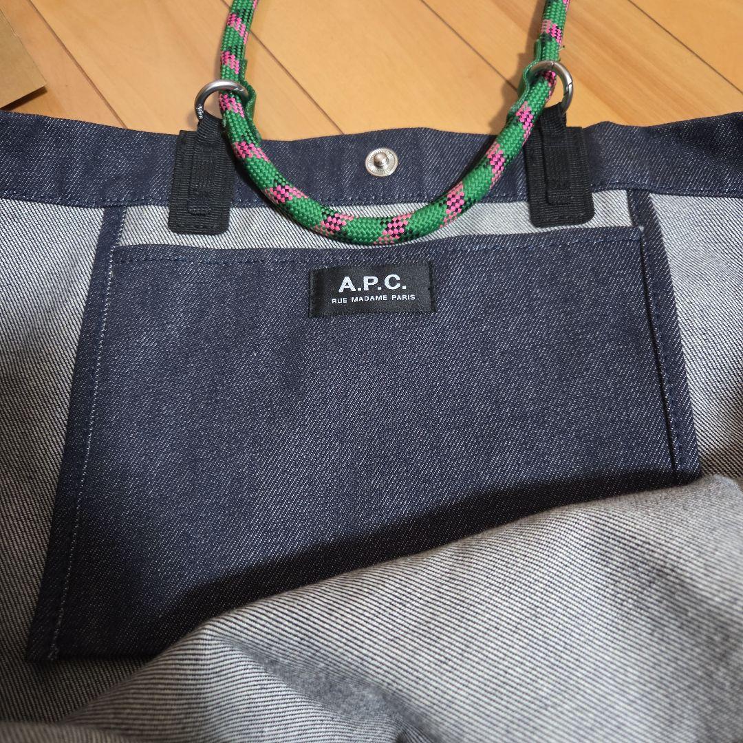 A.P.C. × topologie ネイビー トートバッグ完売品　大容量レア