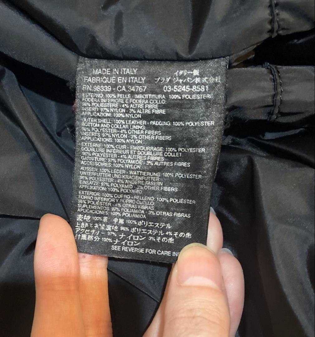 美品 PRADA SPORT レザージャケット サイズ48 国内正規品