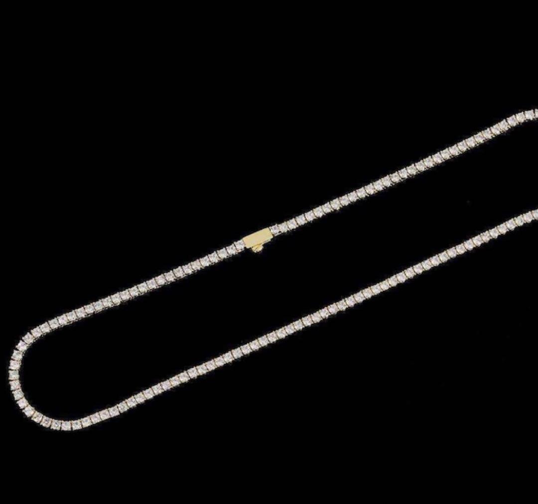 Glitter ゴールドジルコニアネックレス 約52cm