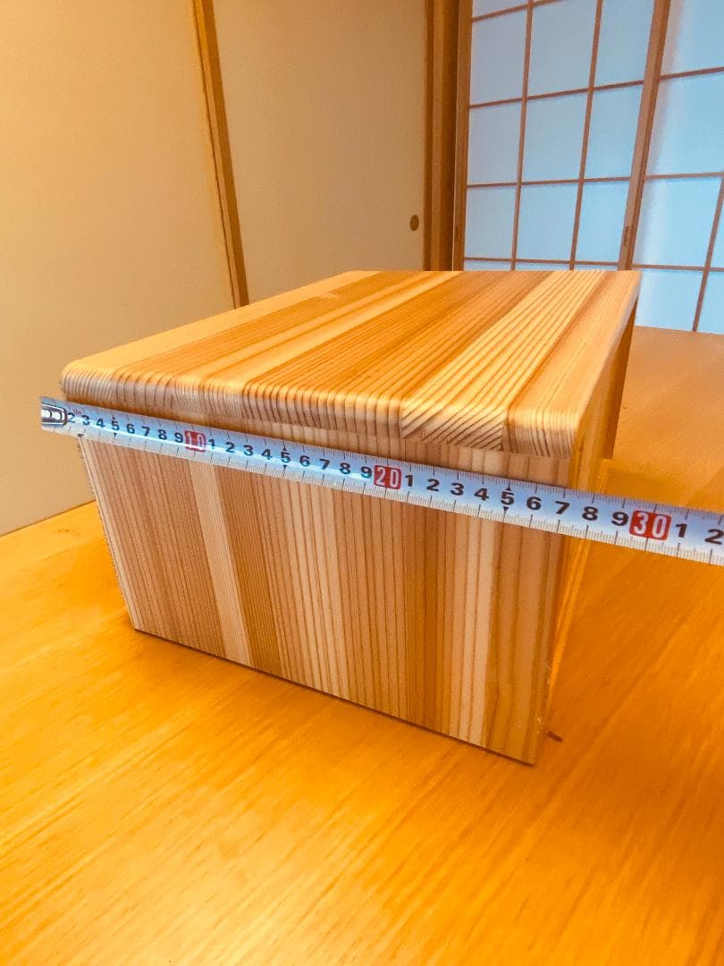 杉　矢羽模様の組子　小引き出し　※値下げしました！