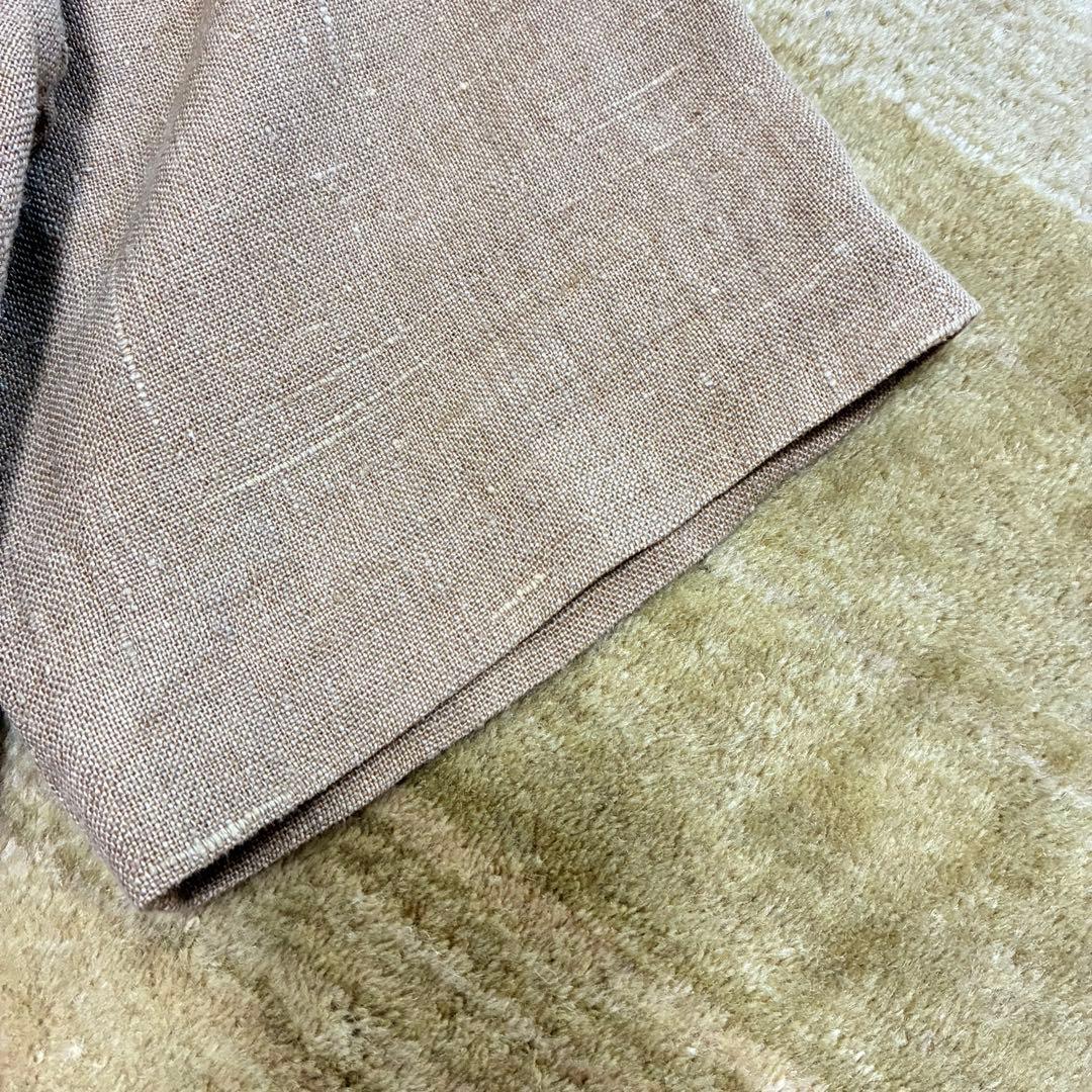 【美品】 AURALEE 半袖シャツ リネン 0 ブラウン