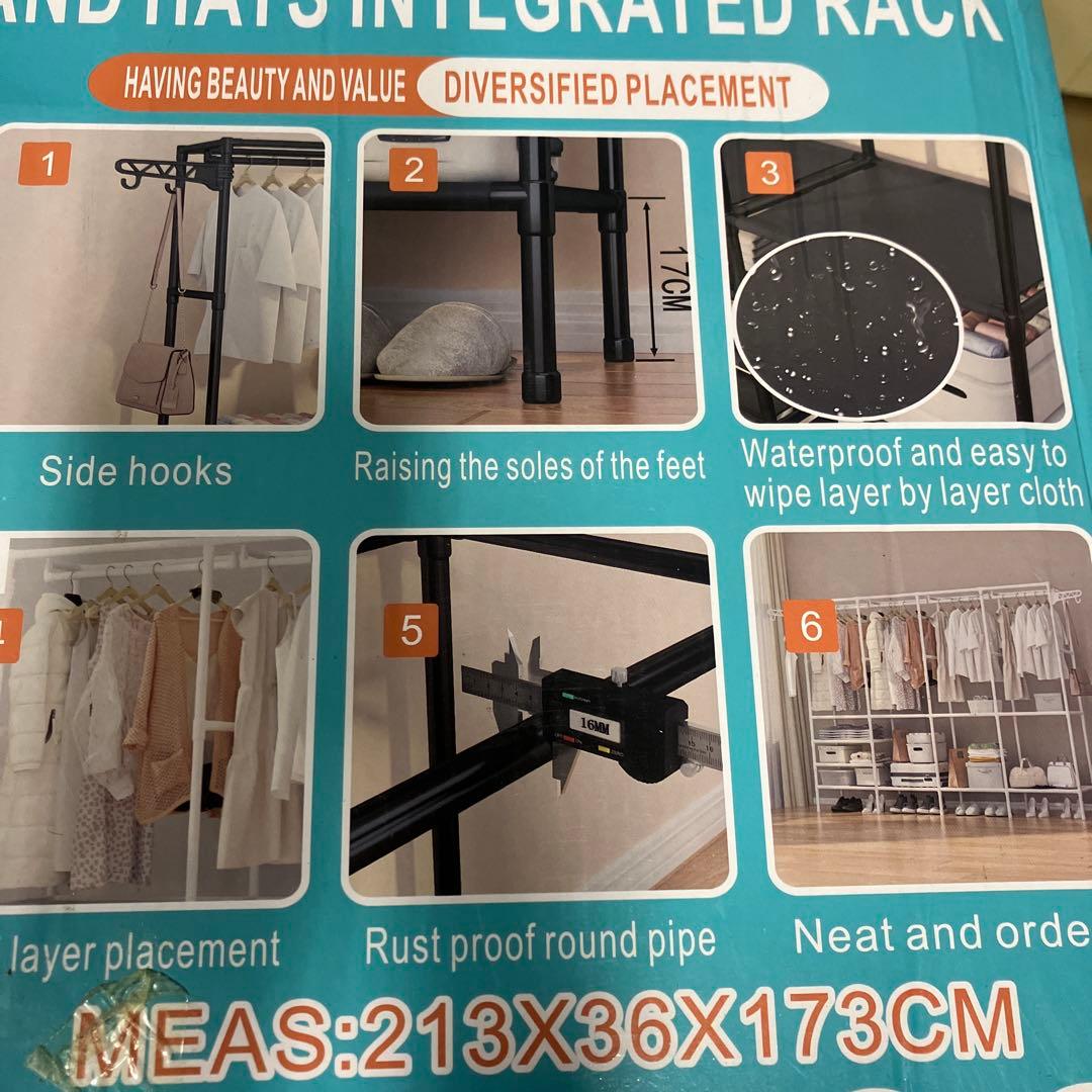 パイプハンガー　パイプクローゼット　ウォークインクローゼット　新品未使用　黒