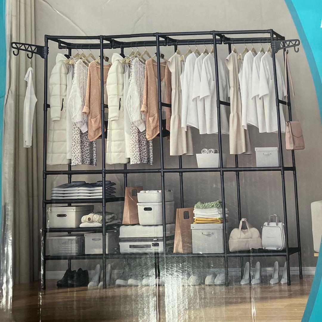 パイプハンガー　パイプクローゼット　ウォークインクローゼット　新品未使用　黒