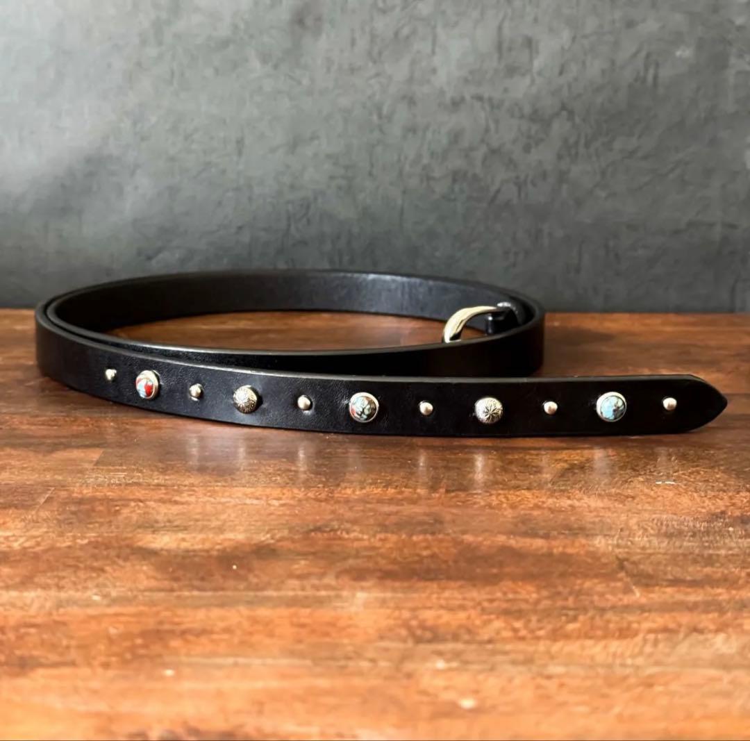 スタッズナローベルトアースターコイズ18mm