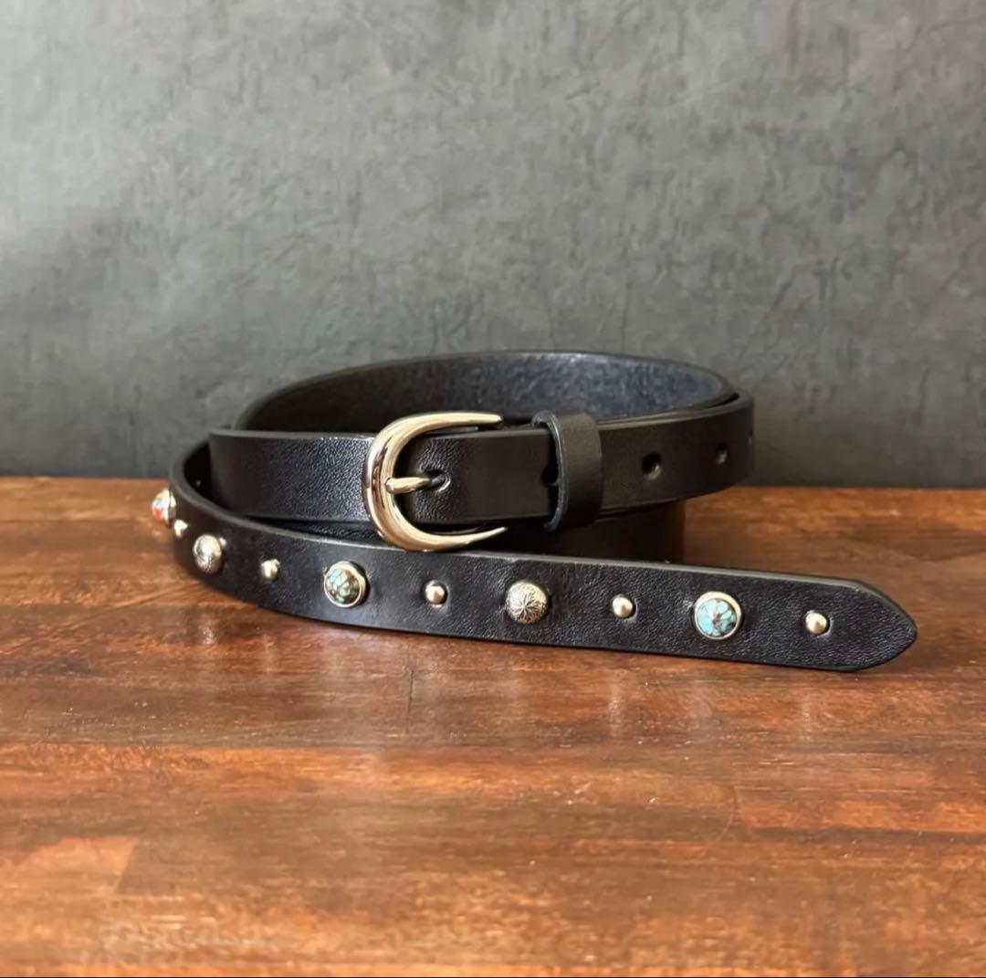 スタッズナローベルトアースターコイズ18mm