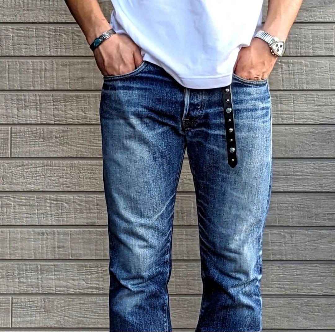 スタッズナローベルトアースターコイズ18mm