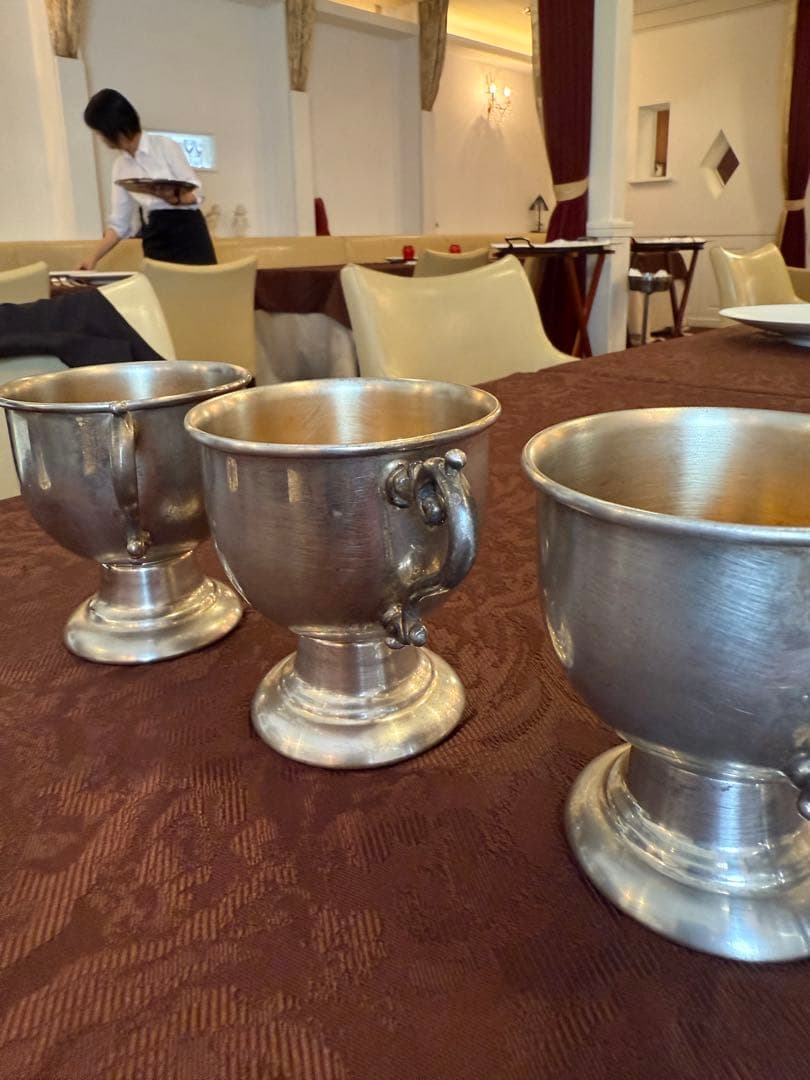 アンティーク　銀器　カップ持ち手付き