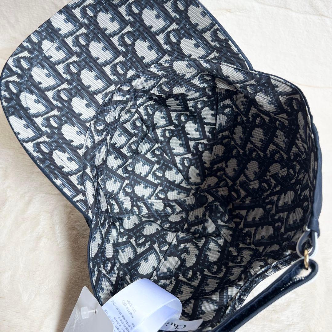 美品　ディオール　キャップ　無地　ネイビー　トロッター　57