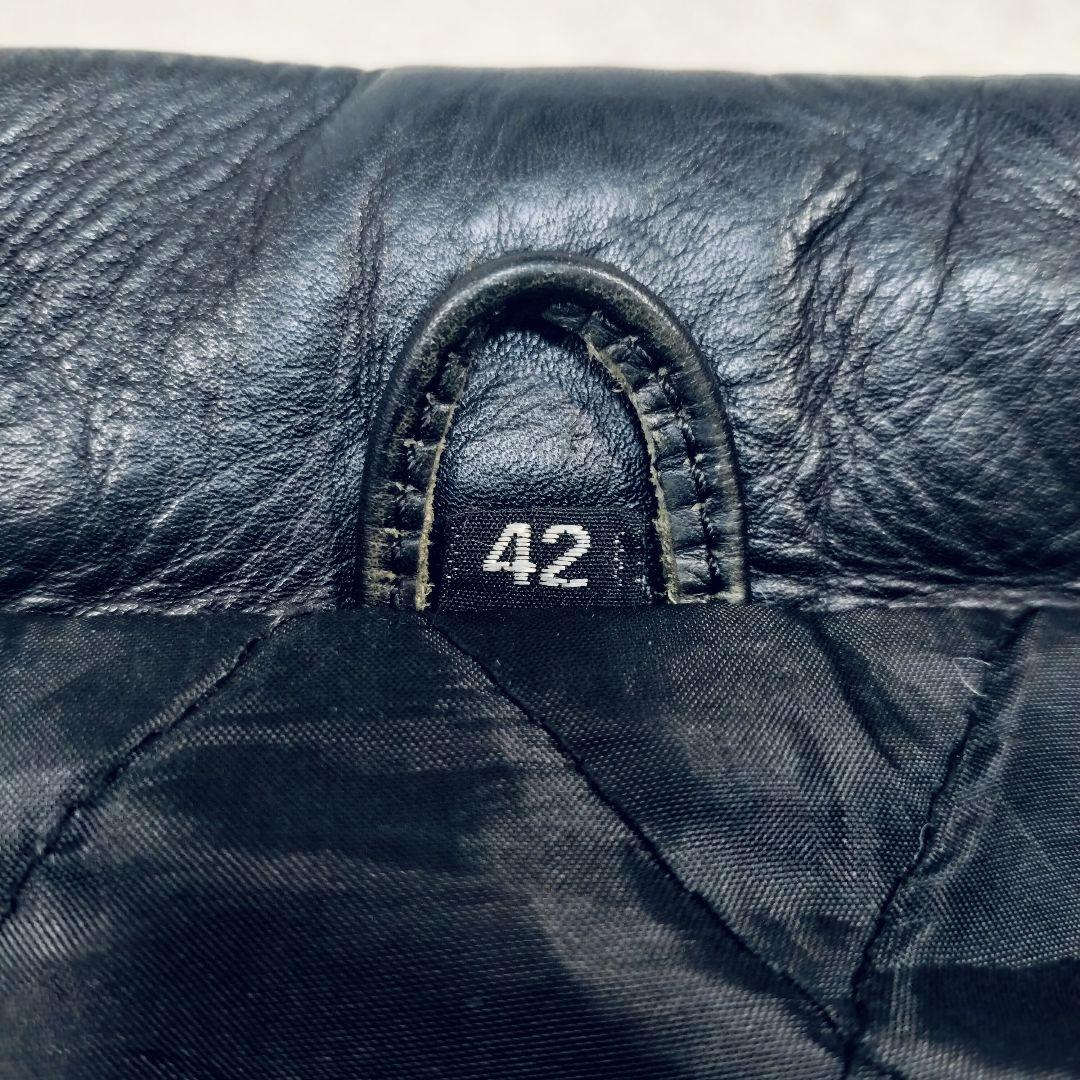 【大きなサイズ☆42】FREEDOM フリーダム　ダブルライダースジャケット