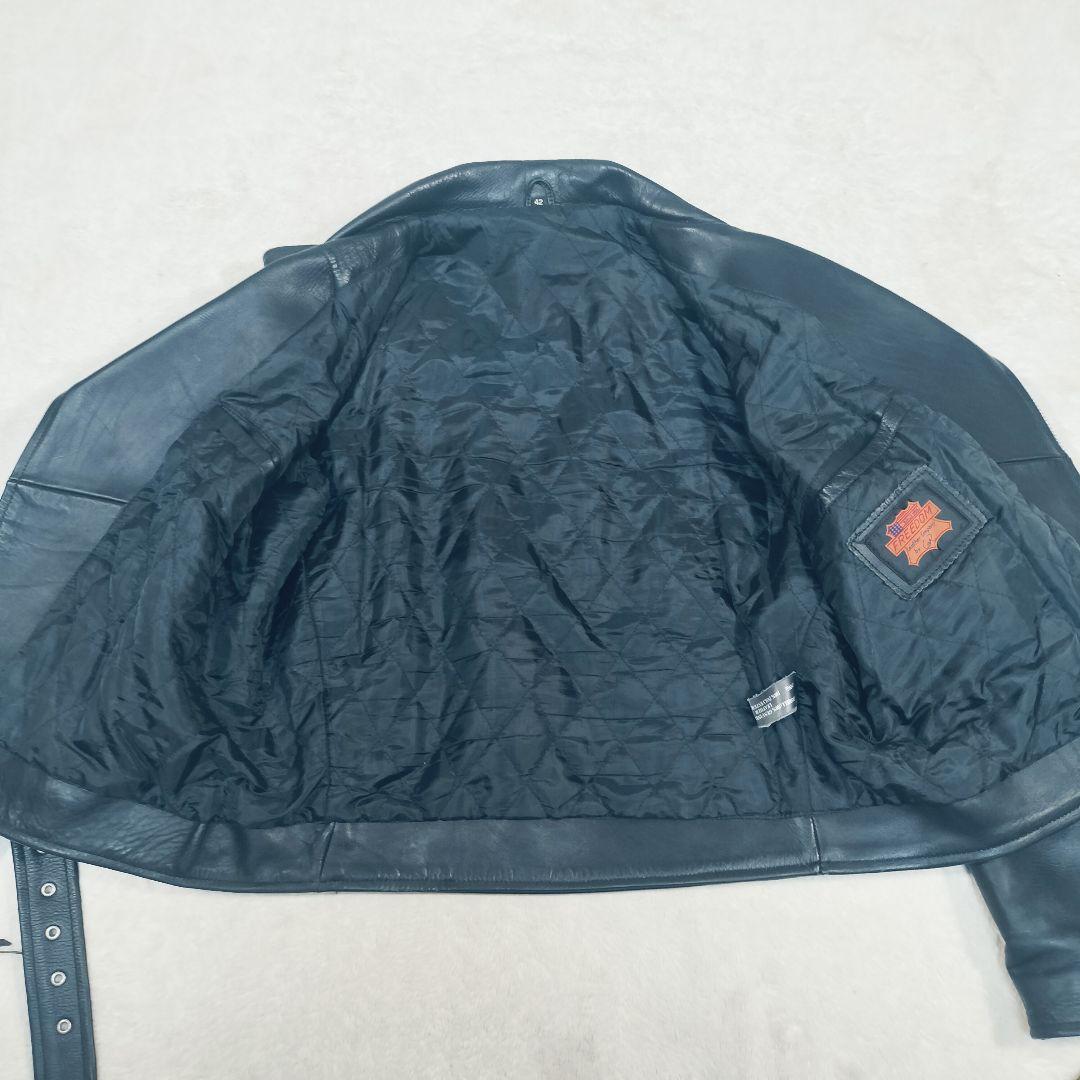 【大きなサイズ☆42】FREEDOM フリーダム　ダブルライダースジャケット