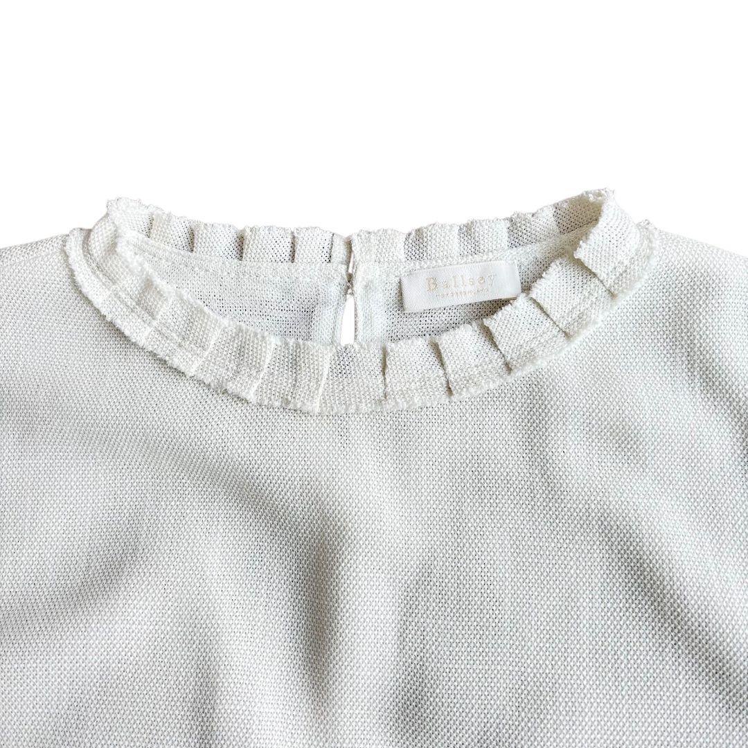 美品 ✨Ballsey ポリエステルレーヨン カラミ フレンチスリーブブラウス