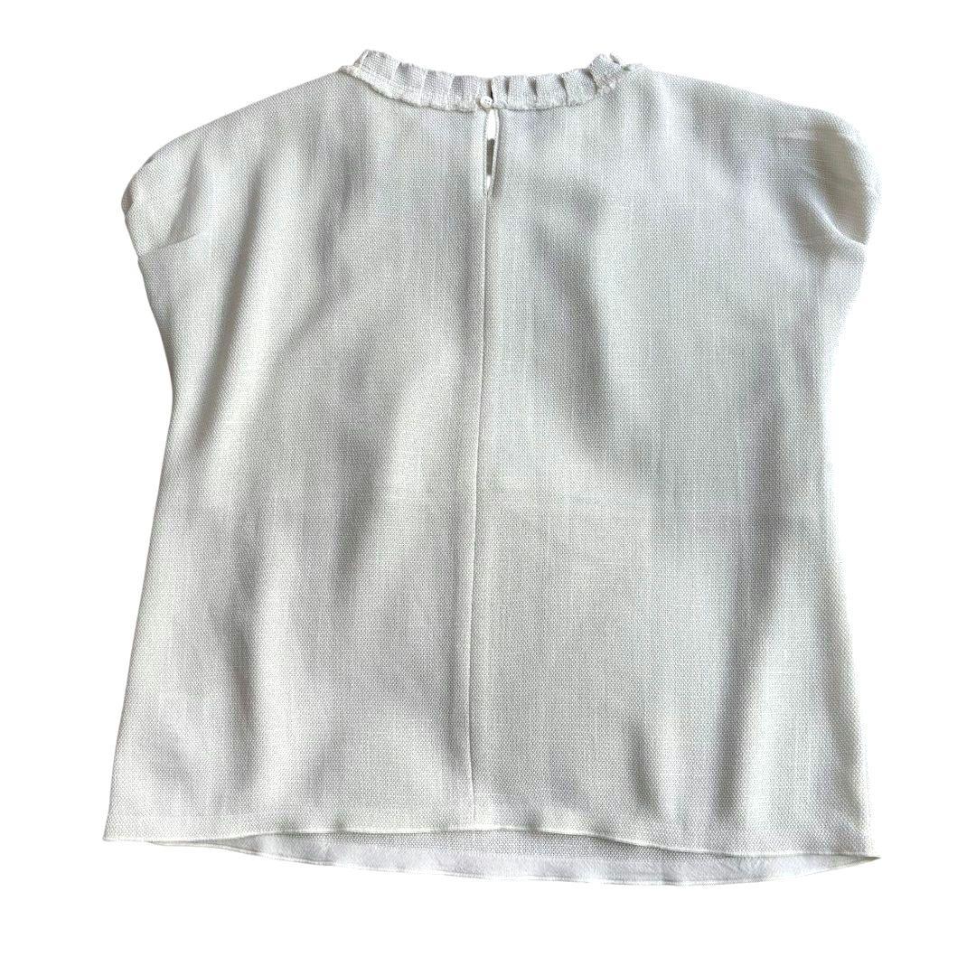 美品 ✨Ballsey ポリエステルレーヨン カラミ フレンチスリーブブラウス