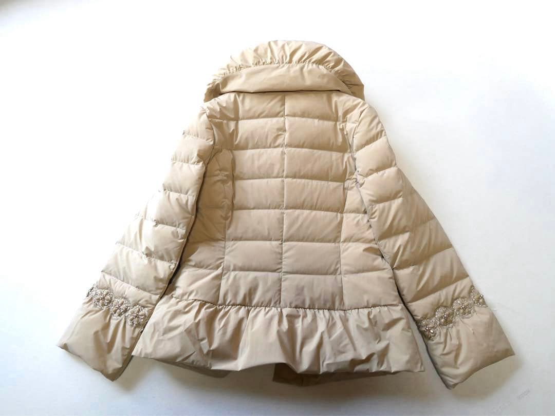 スーパービューティー レース ファーボンボン ダウンコート 40