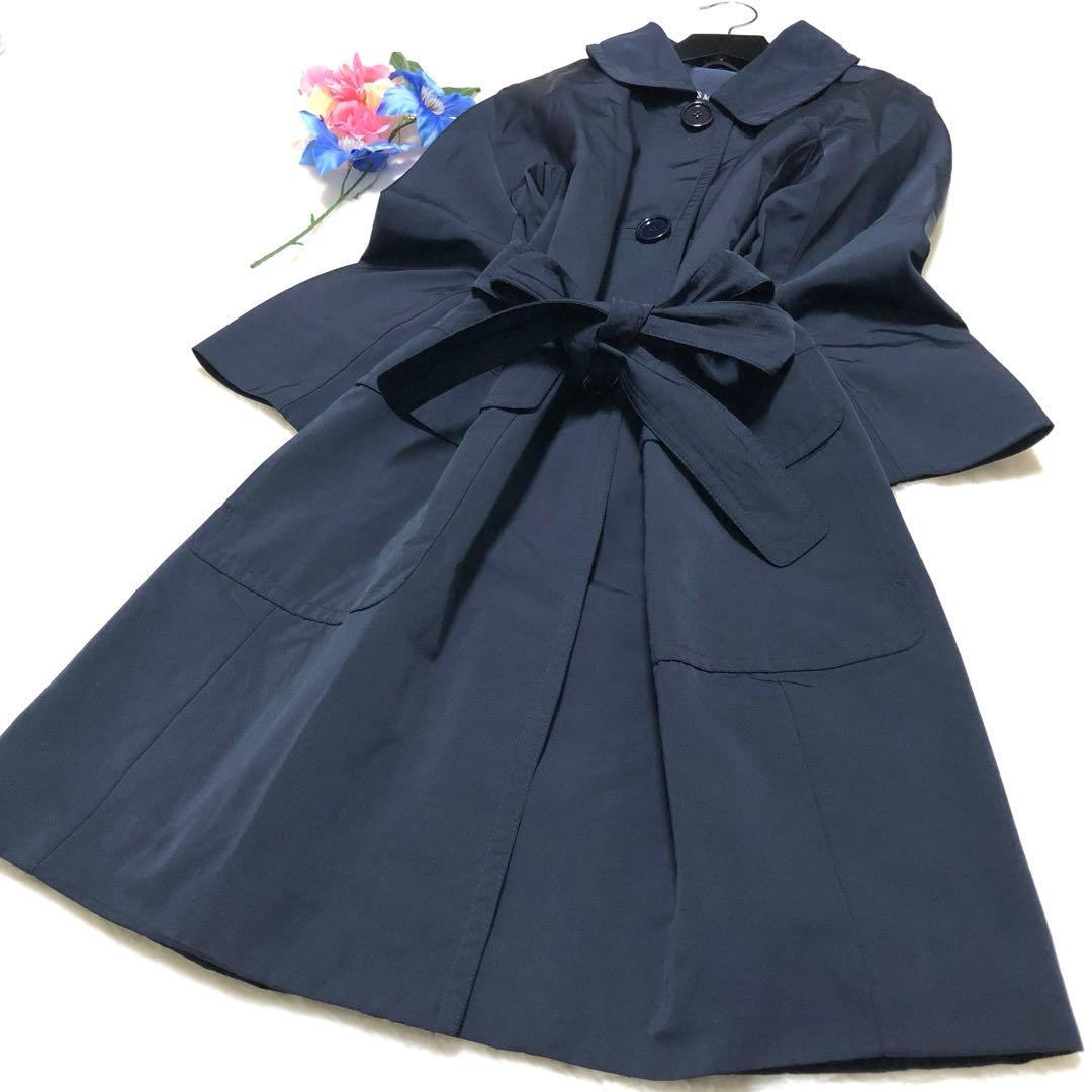 極美品　近年モデル✨　エスマックスマーラ　トレンチコート　ベルテッドコート　濃紺