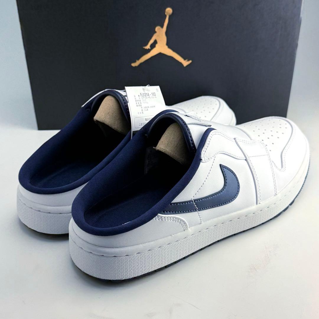 27.5cm ナイキ エアジョーダン ミュール ホワイト/ミッドナイトネイビー