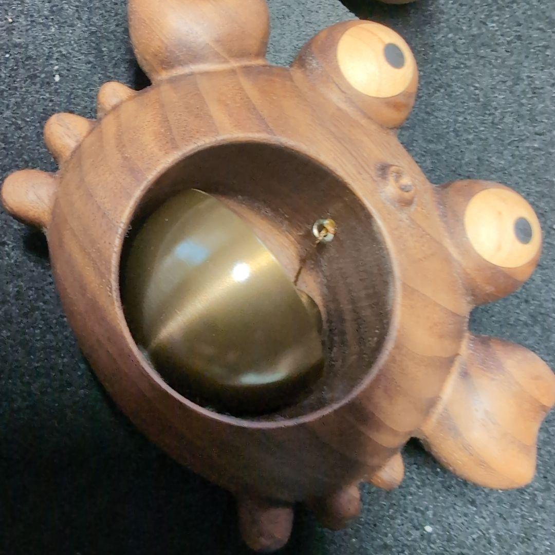 【WOODPEPE】ドアベル カニ　木製　人形　原始人Primitive 低め