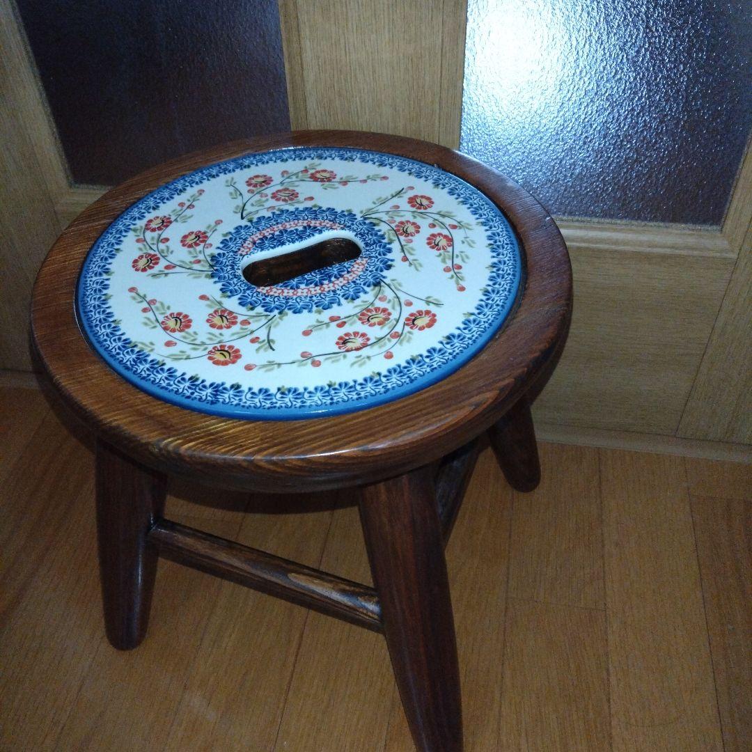 ポーランド食器　スツール＆手つきボウル