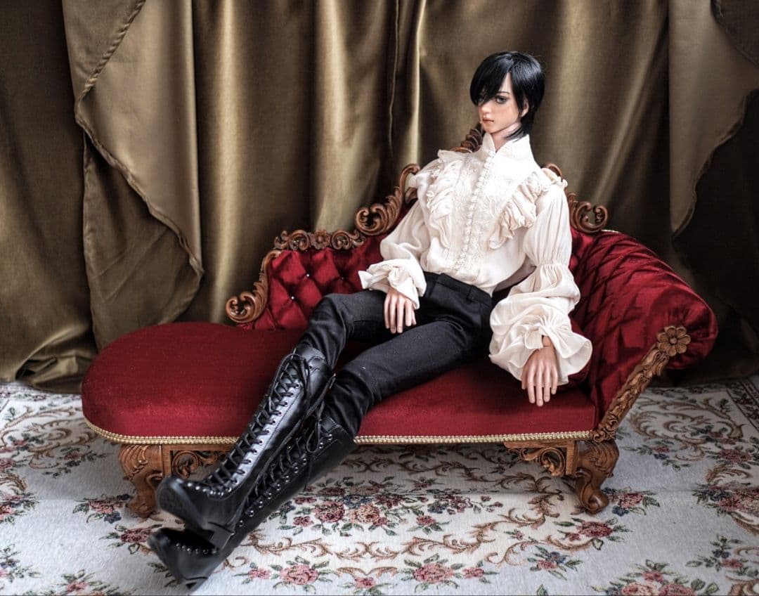 ドール用 1/3サイズ クラシカルカウチソファ ア ダイヤ SD BJD