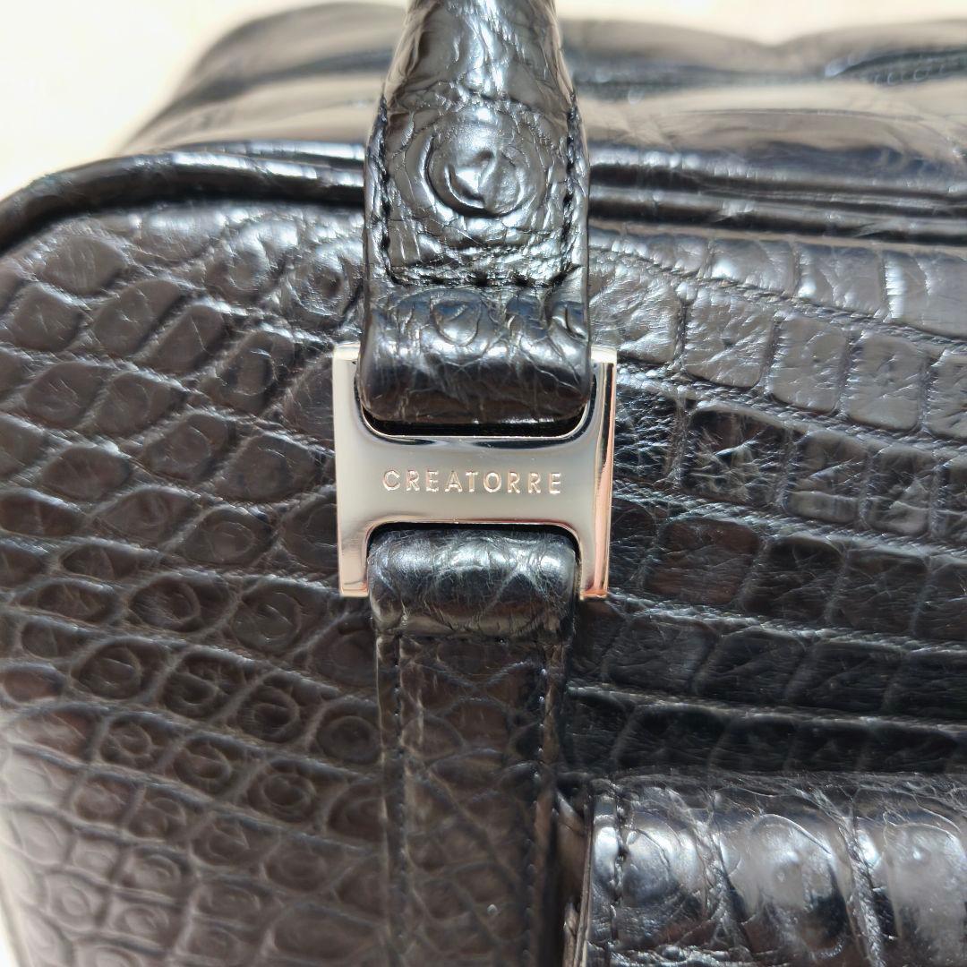 【美品】JRA・クロコダイル・ボストンバッグ・肩掛け・金具