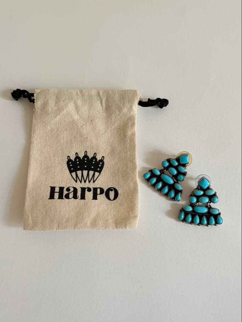 HARPO ターコイズピアス　ネイティブアメリカンジュエリー