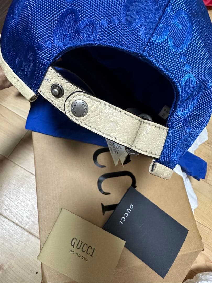 極美品　GUCCI キャップ 青