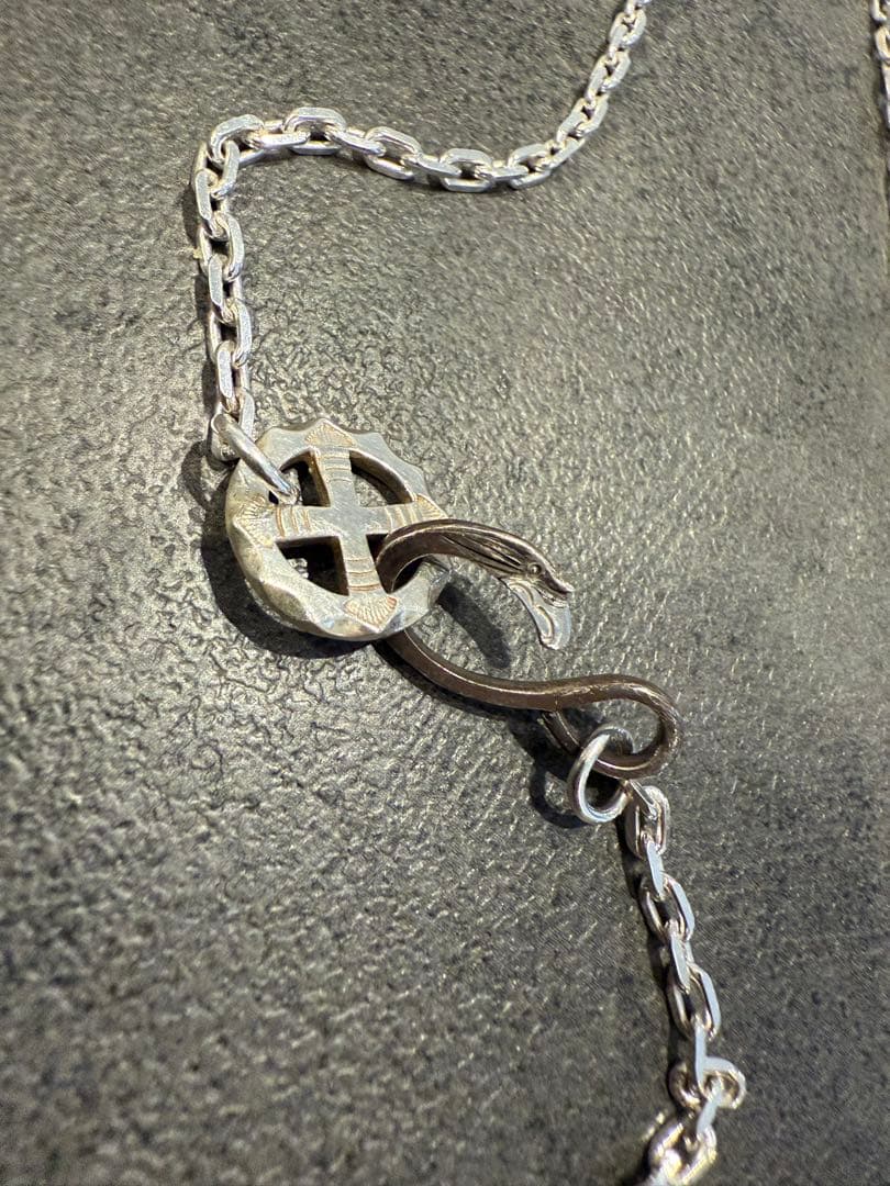 GODSUNS ゴッドサンズ中イーグル頭プラチナイーグルフック細角チェーンセット