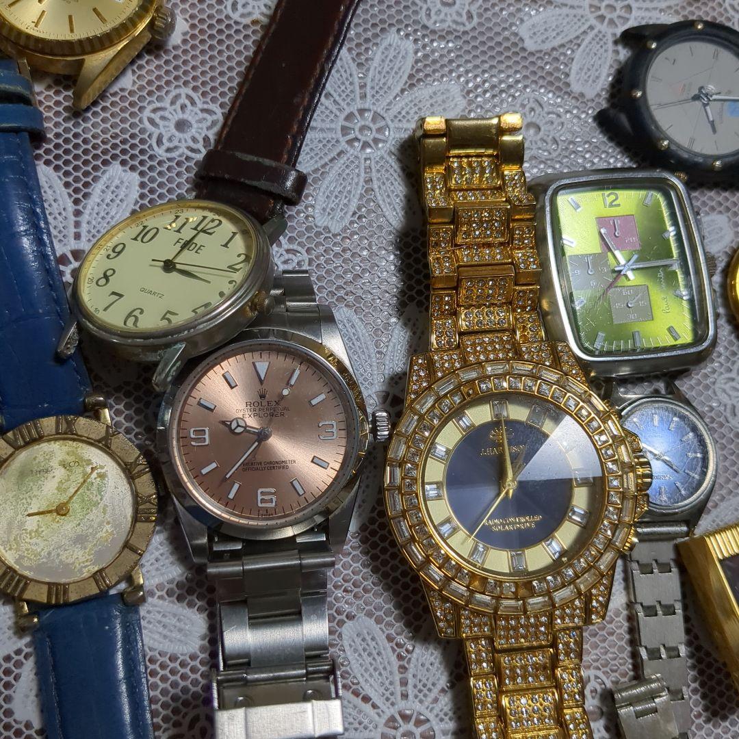 ティファニィグッチローレクスその他保管品不動品電池切れケースベルト皮ベルト未使用