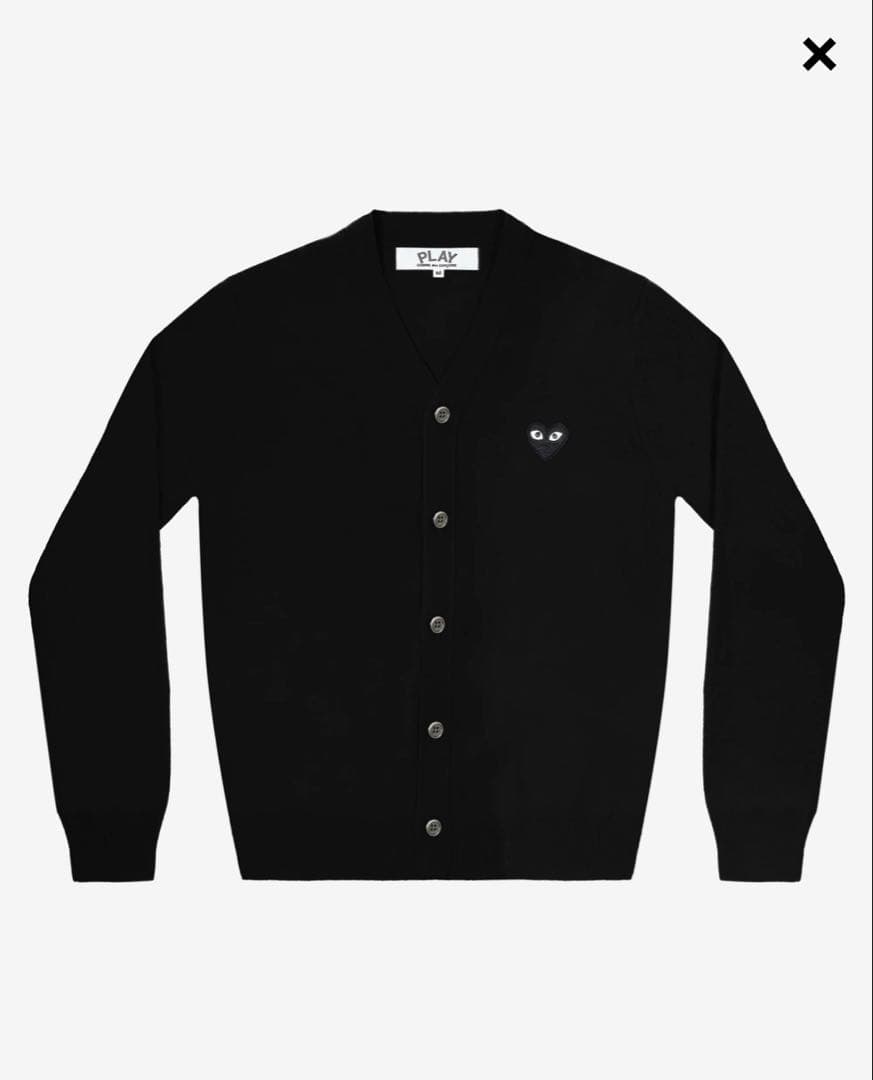 【希少XL】プレイコムデギャルソン☆カーディガン　刺繍ロゴ　完売品