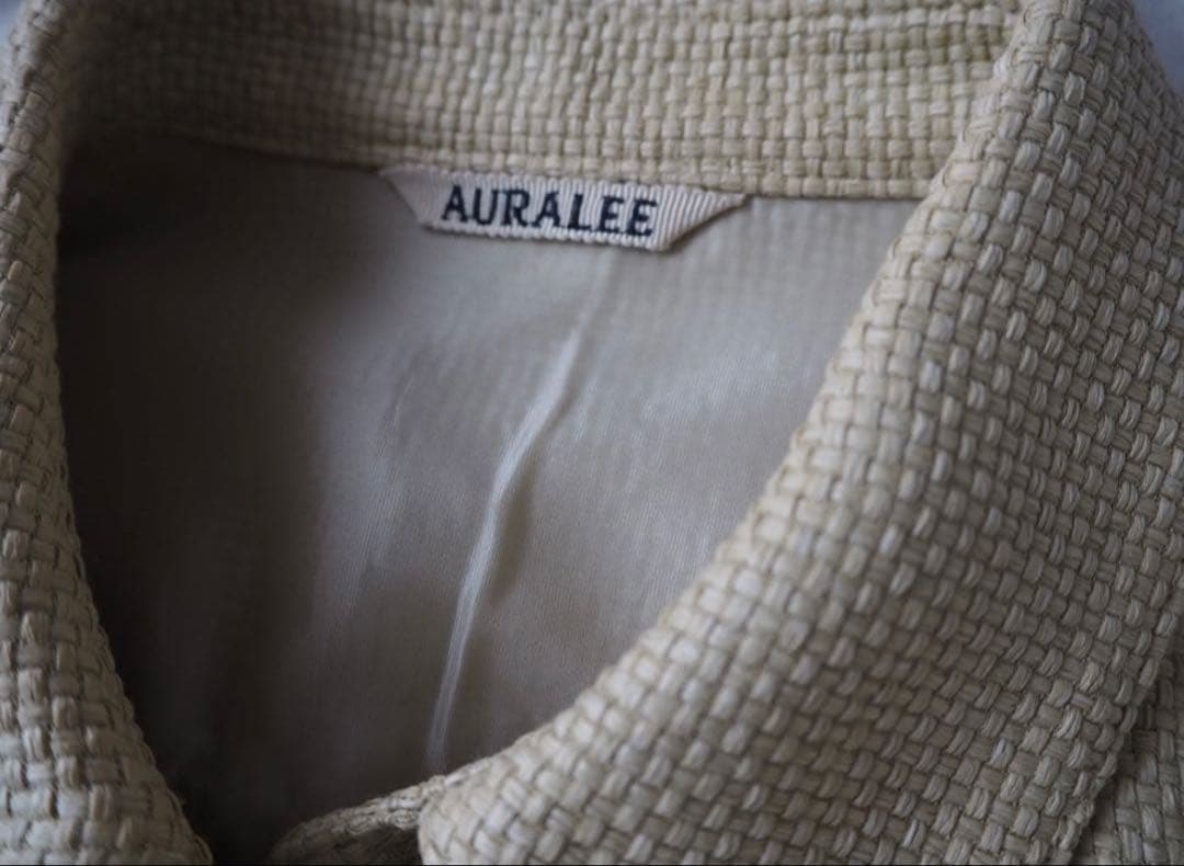 トップス AURALEE WASHI BASKET HALF SLEEVED SHIRTS