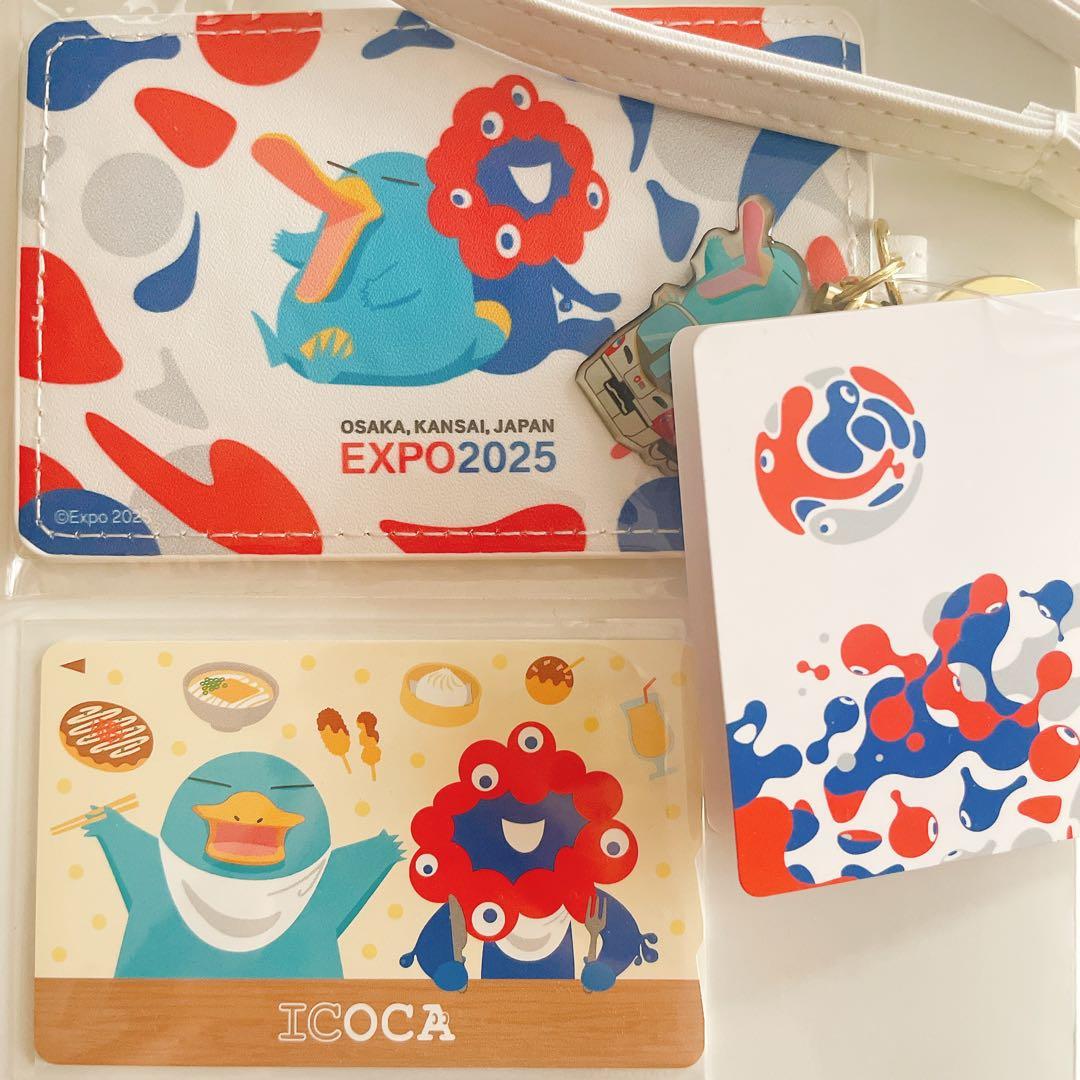 大阪・関西万博 ミャクミャク×イコちゃん ICOCA+合皮パスケース