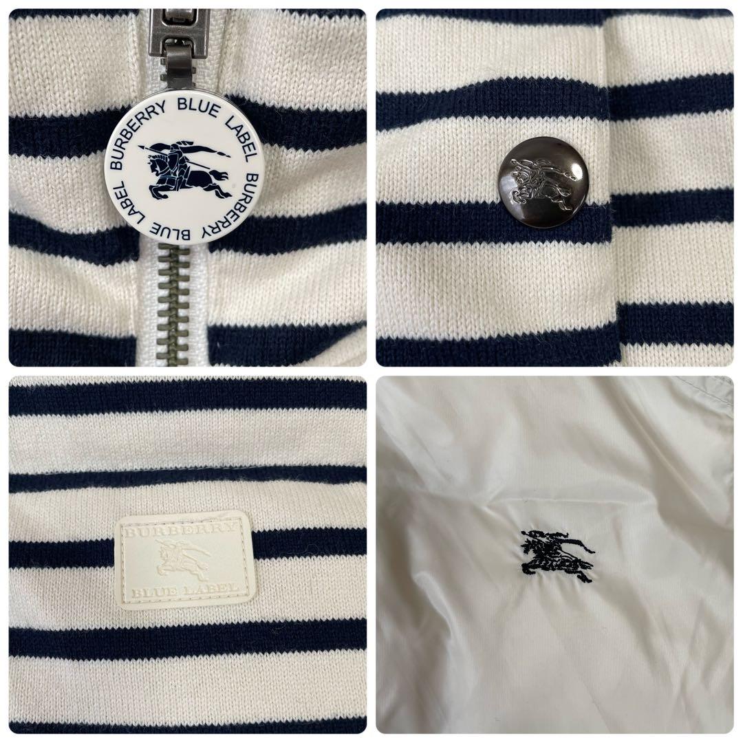 美品✨バーバリーブルーレーベル リバーシブル ダウンベスト 水鳥天然羽毛 M