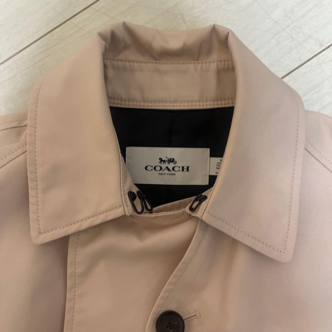 美品COACH サーモンピンクた・トレンチコート