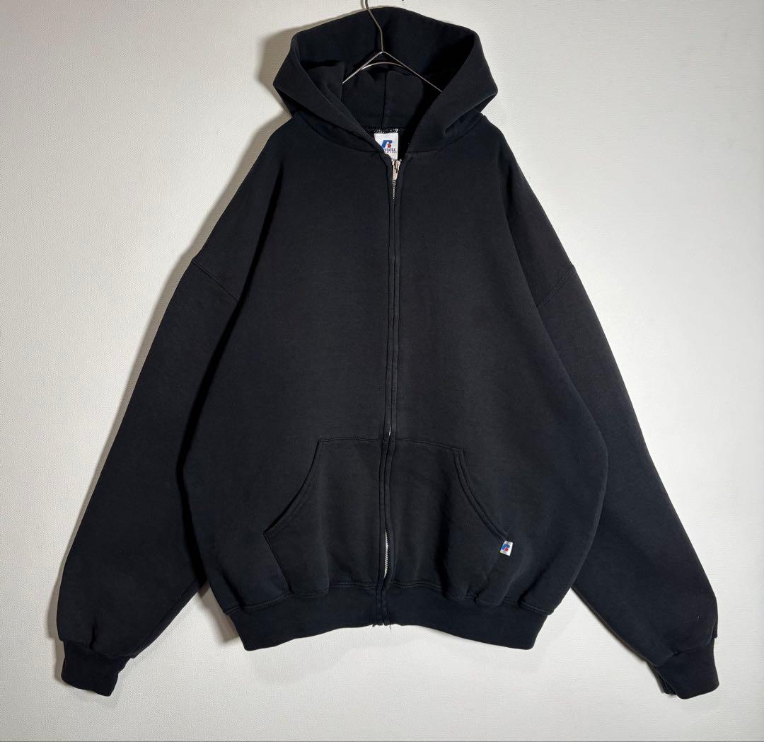 RUSSELL ATHLETIC 無地　裏起毛　ジップアップパーカー