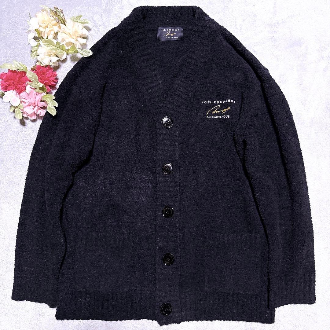 【未使用級】ジェラートピケオム ロブション コラボ カーディガン シルク混 L