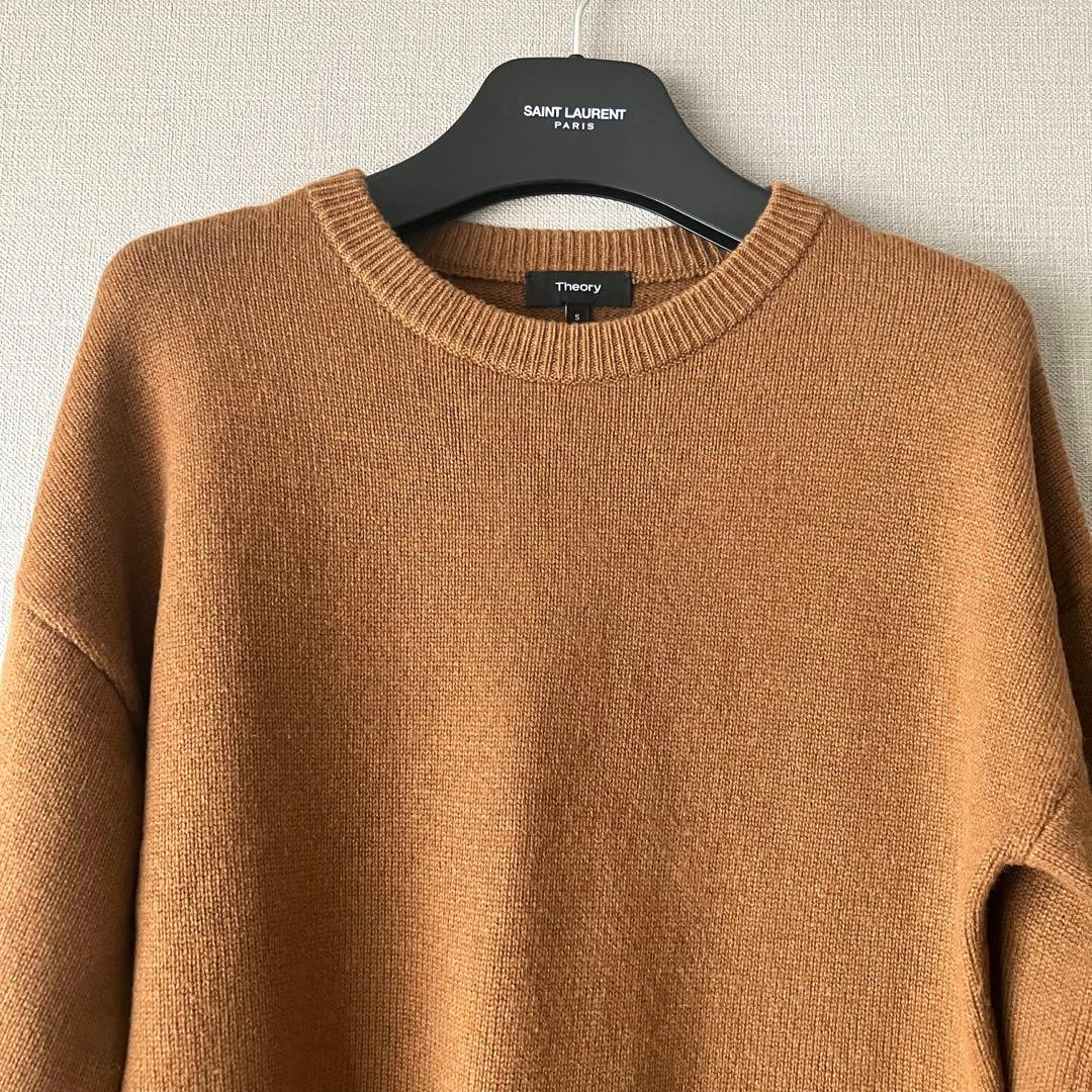【美品】Theory セオリー カシミヤ100% ニット セーター ブラウン
