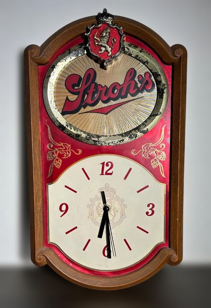 Stroh's Beerのビンテージな壁掛け時計