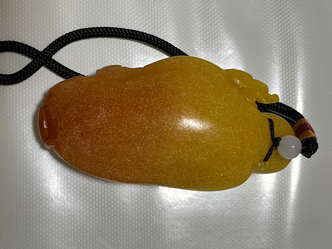 翡翠 寿老人像 手持ち品ペンダント 約9cm