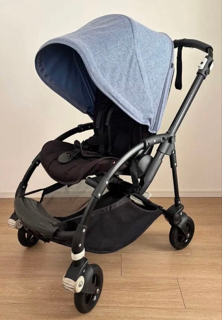 【スタンド付き】バガブー ビー5 ブラック ブルーメランジ レインカバー付