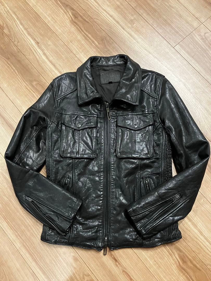 JACKROSE VINTAGE ブラックレザーライダースジャケット